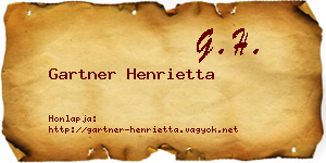 Gartner Henrietta névjegykártya